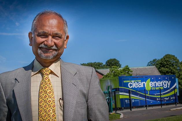 Professor Prabhakar Singh, director of UConn’s Center for Clean Energy Engineering, which has a new research partnership in sustainable energy with Energy Program at the Technion-Israel Institute of Technology. (Christopher LaRosa/UConn Photo)