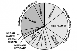 Natural and anthropogenic sources of methane. (Image: U.S. Dept. of Energy Technology Laboratory)