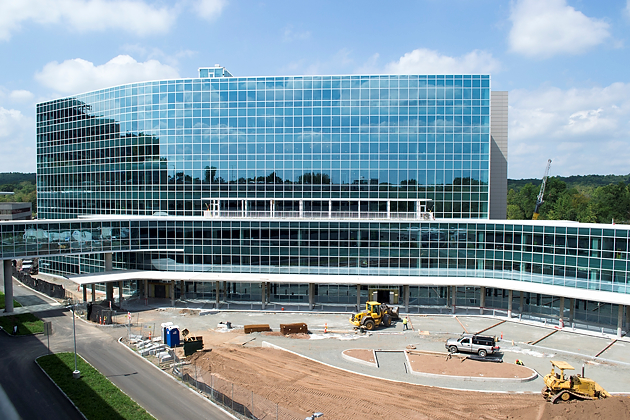 The UConn Health outpatient building is being prepared for opening in early 2015 on September 5, 2014. (Tina Encarnacion/UConn Health Photo)