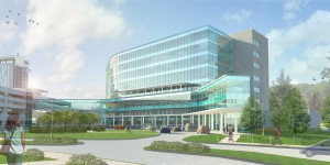 The UConn Health $203 million, 300,000-square-foot outpatient pavilion is scheduled to be completed by next month. (Courtesy of Centerbrook Architects)  