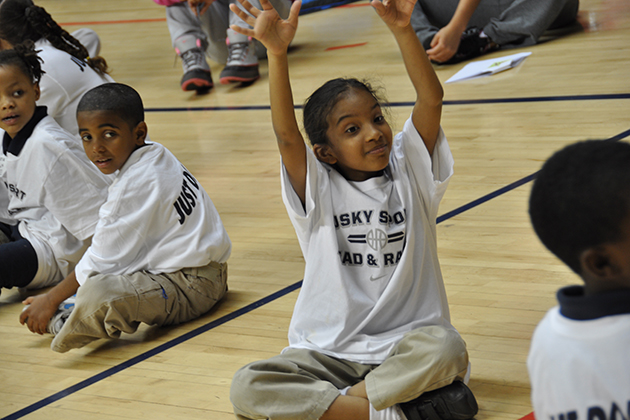Husky Sport purposefully partners with the community around Clark School, going to the same location, working with the same kids and their families, and working with the same teachers to develop relationships and establish credibility. (Neag School of Education/UConn File Photo)