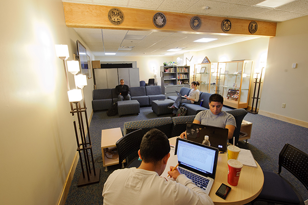 A view of the Oasis, a center for veterans at the Student Union on Jan. 31, 2012. (Peter Morenus/UConn Photo)