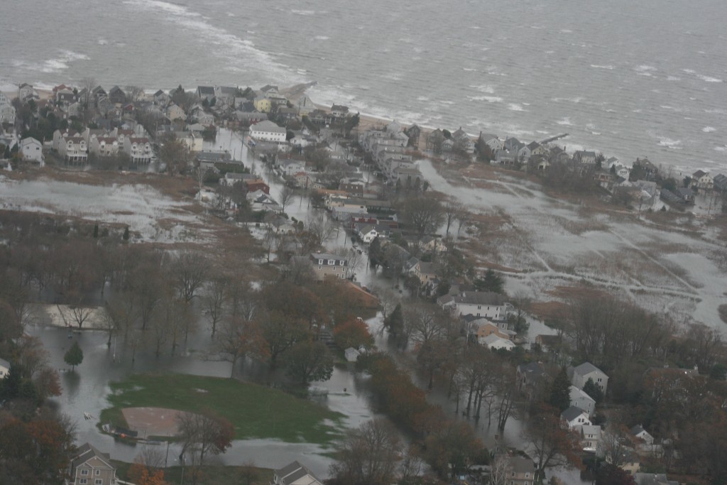 Hurricane Sandy hit Connecticut's vulnerable coastline in 2012. (Photo courtesy Conn. National Guard)
