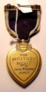 The Purple Heart Medal is awarded to those members of the military wounded in battle.