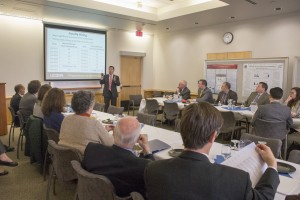 UConn Provost Mun Choi updates state lawmakers on Next Generation CT and Bioscience CT. (Janine Gelineau/UConn Health)