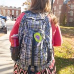 Students backpacks on  Nov. 3, 2015. (Sean Flynn/UConn Photo)