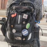 Student backpacks on Dec. 3, 2015. (Sean Flynn/UConn Photo)
