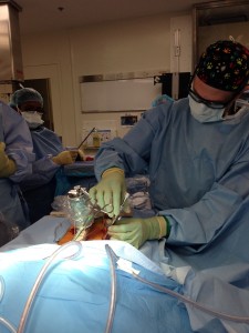 Dr. Isaac Moss first robotic spine surgery