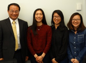 Photo of Dr. Wu with UConn students.