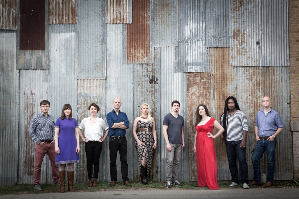 Roomful of Teeth, a group of nine classically-trained musicians who perform in a wide variety of singing styles. (Photo by Bonica Ayala of Bonica Ayala Photography)