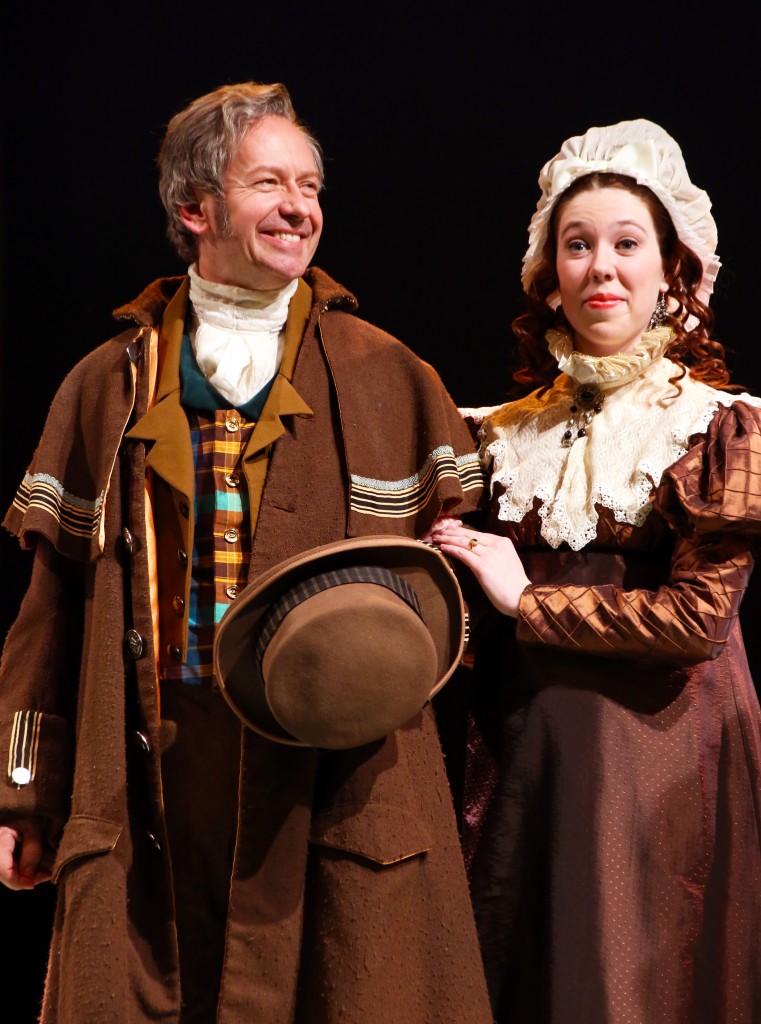Guest artist Don Noble (Sir John Middleton) and Braley Degenhardt, '18 (SFA) (Lady Middleton) in the CRT production of 'Sense and Sensibility,' now playing at the Harriet Jorgensen Theatre. (Gerry Goodstein for UConn)