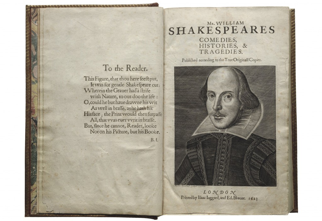 First Folio, title page.