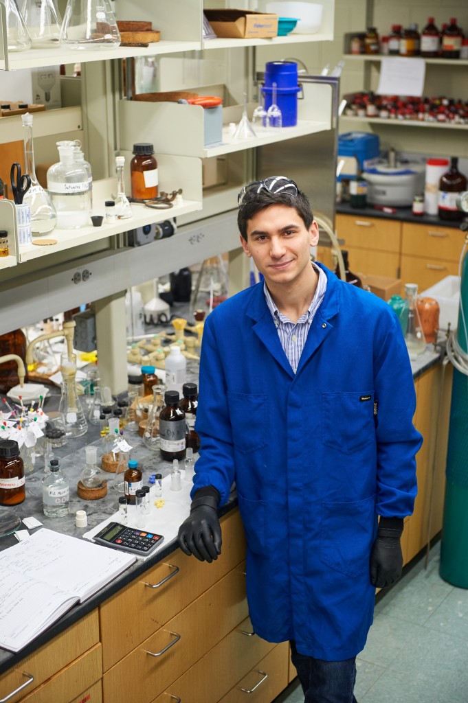 John Ovian '17 (CLAS) in the labJohn Ovian '17 (CLAS) in the lab. (Peter Morenus/UConn Photo)