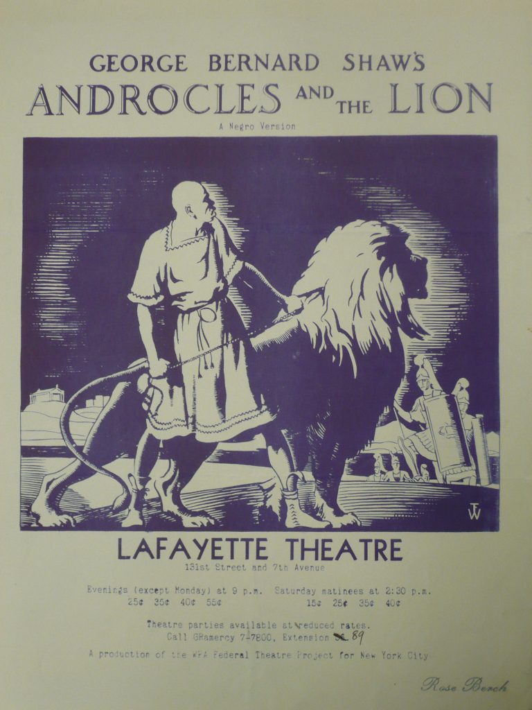 Publicity flyer for Androcles and the Lion. (Public Domain)
