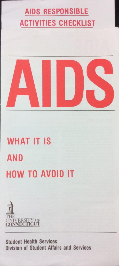 UConn Student Health Services brochure, 1987.