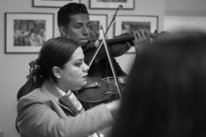 The Mariachi Mexico Antiguo ensemble performs at PR/LACC. (Peter Morenus/UConn Photo)