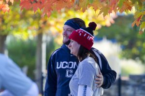Students, alumni, friends, and family participated in the UConn Alumni Huskies Forever 5k  on Sunday morning.  Oct. 16, 2016. (Garrett Spahn/UConn Photo)