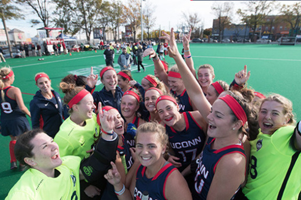 Charlotte Veitner, Amanda Collins, Boker, Anna Middendorf, and Casey Umstead were all named to the All-Big East Tournament Team, and Collins was awarded the Big East Tournament’s Most Outstanding Player. (Courtesy of Big East)
