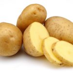 Raw Potatoes with Slices