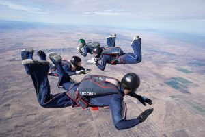 During winter break, the UConn Skydiving Team went to Skydive Arizona for the USPA National Collegiate Parachuting Championships. (Douglas Hendrix)
