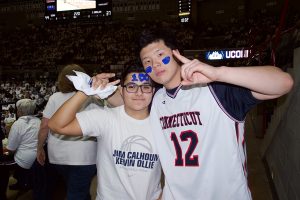 Fans packed Gampel Pavilion to watch UConn Women's Basketball win its 100th game. (Jack Templeton/UConn Photo)
