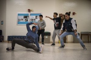 The Breakdance Club dance in Math-Science Building on Feb. 2, 2017. (Ryan Glista/UConn Photo)