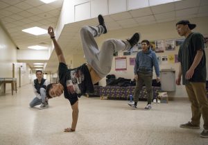 The Breakdance Club dance in Math-Science Building on Feb. 2, 2017. (Ryan Glista/UConn Photo)