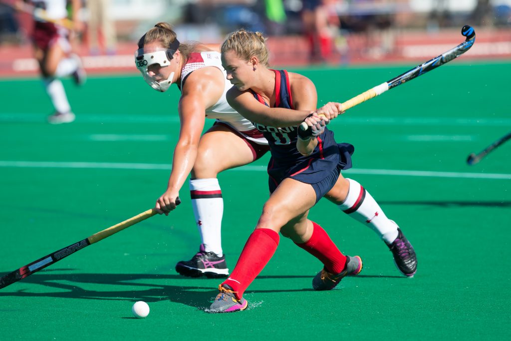 Casey Umstead '17, a standout on the UConn field hockey team, has been selected for the U-21 U.S. Women's National Team. (Stephen Slade '89 (SFA) for UConn)