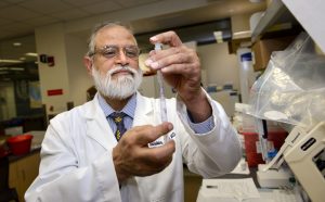 Dr. Pramod Srivastava, inventor of the ovarian cancer vaccine who directs the Neag Comprehensive Cancer Center at UConn Health (UConn Health/Janine Gelineau).