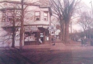 Visels Pharmacy at the corner of Dixwell Avenue and Bassett Street in New Haven, Conn. circa 1946