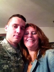 U.S. Army Specialist Paul LeMaire and his mother Michelle Dionne of UConn Health (Photo: Michelle Dionne).