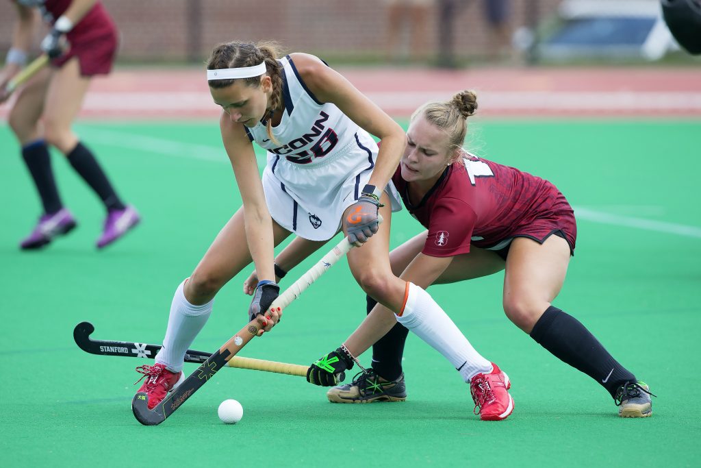 Charlotte Veitner during a game against Stanford. (UConn Athletic Communications Photo)