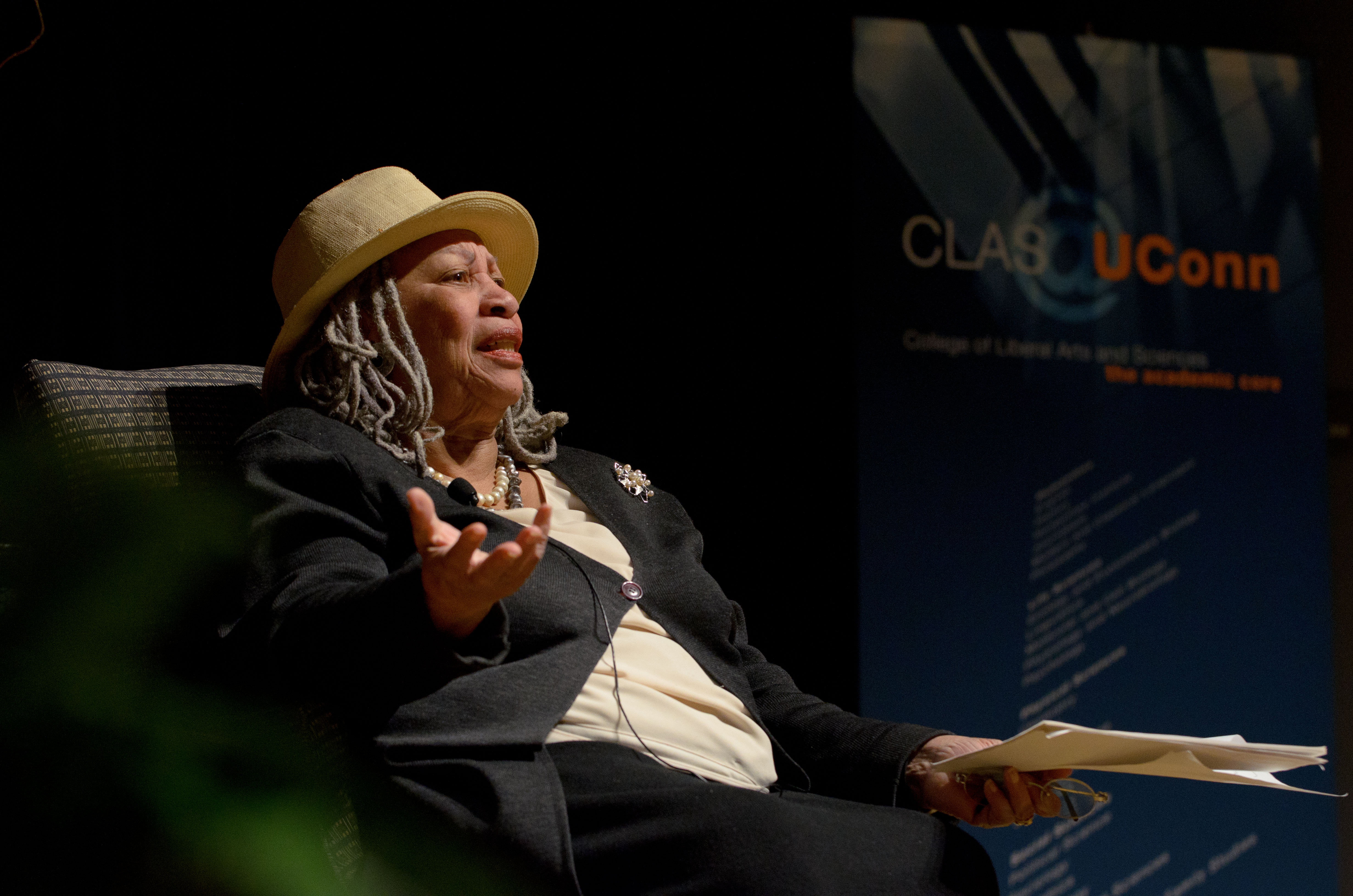 Toni Morrison, the Nobel and Pulitzer prize-wining author speaks at the Student Union Theatre.