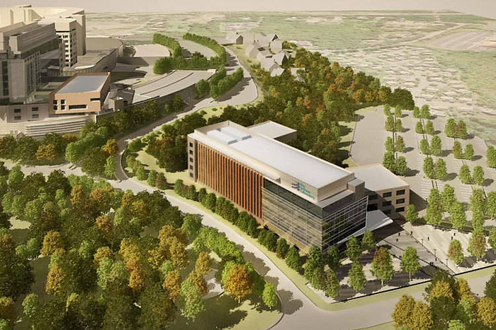 The Jackson Lab will eventually feature 250,000 square feet of state-of-the-art lab space on the Health Center campus. (Image provided by State of Connecticut)