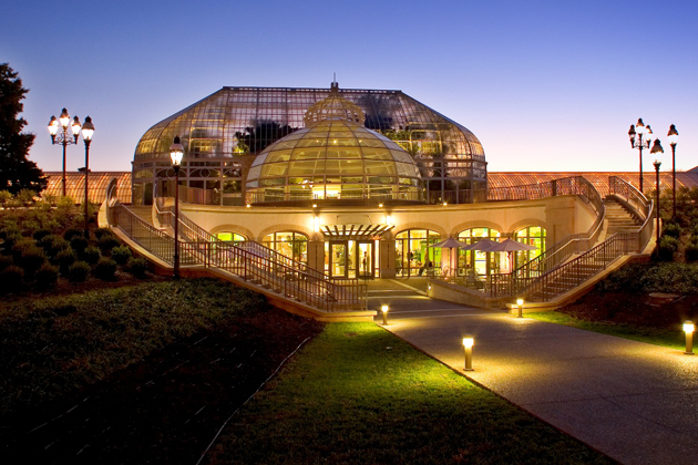 The LEED Silver Welcome Center at the Phipps Conservatory.