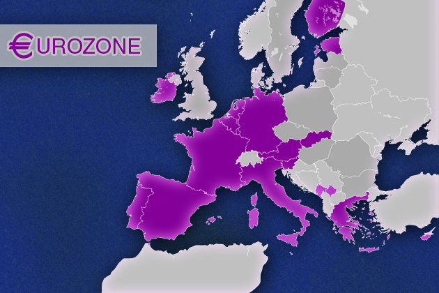 Eurozone map