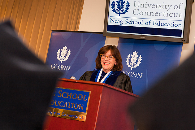 Investiture Ceremony for Sally M Reis, Ph.D. who was appointed the Letitia Neag Morgan Chair for Educational Psychology on November 17, 2011. (/UConn Photo)
