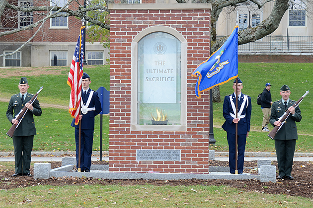 The Veterans Day Observance took place on the CLAS quad on Nov. 11, 2011. (Ariel Dowski/UConn Photo)