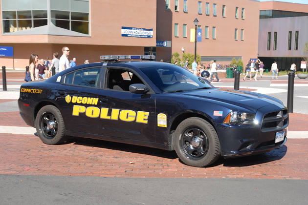 UConn police officers. (Max Sinton '15 (CLAS)/UConn Photo)