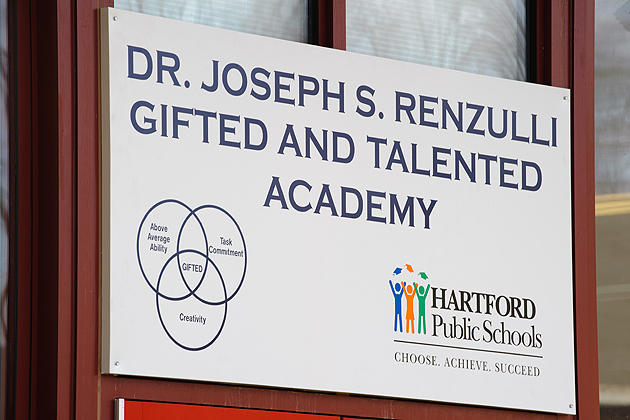 Dr. Joseph S. Renzulli Gifted and Talented Academy in Hartford on Dec. 14, 2011. (Peter Morenus/UConn Photo)
