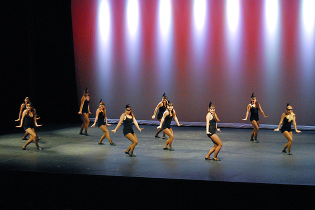 The UConn Dance Company performs to "Nowadays" at the Fall 2011 Showcase held in the Jorgensen Center for the Performing Arts on Dec. 6, 2011. (Ariel Dowski/UConn Photo)