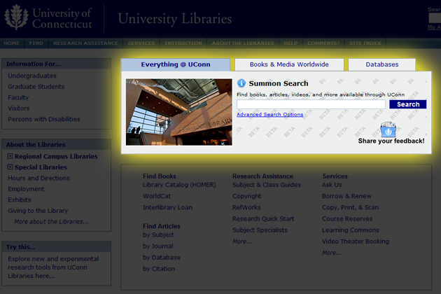 Information Easier and Quicker to Find with Libraries’ New Search Capability.