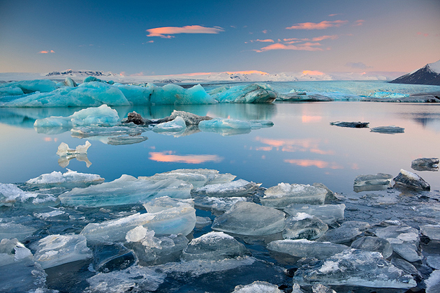 Icebergs melting.