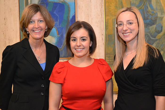 Linda Choquette, Dr. Tessa Balach, and Dr. Erica Lambert join the Health Center roster of cancer care providers. (Tina Encarnacion/UConn Health Center Photo)