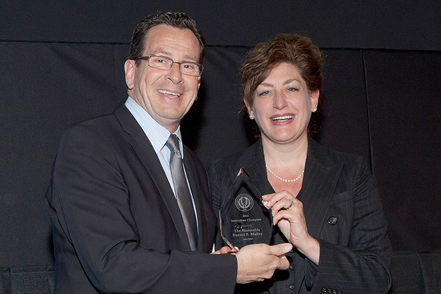 Governor Dannel P. Malloy and UConn President Susan Herbst (Thomas Hurlbut for UConn)
