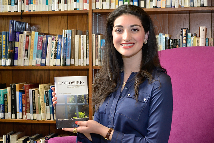 UConn medical student Shirin Karimi has written a book, Enclosures: Reflections from the Prison Cell and the Hospital Bed, comparing illness and incarceration. on May 21, 2012. (Tina Encarnacion/UConn Health Center Photo)