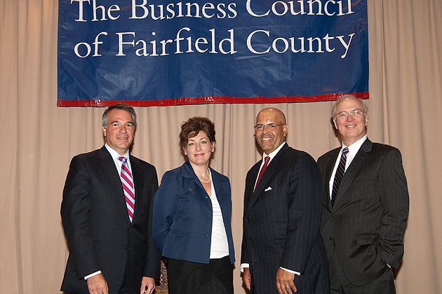 President Herbst addressed the annual meeting of The Business Council of Fairfield County on June 22. (Photo courtesy of The Business Council of Fairfield County)