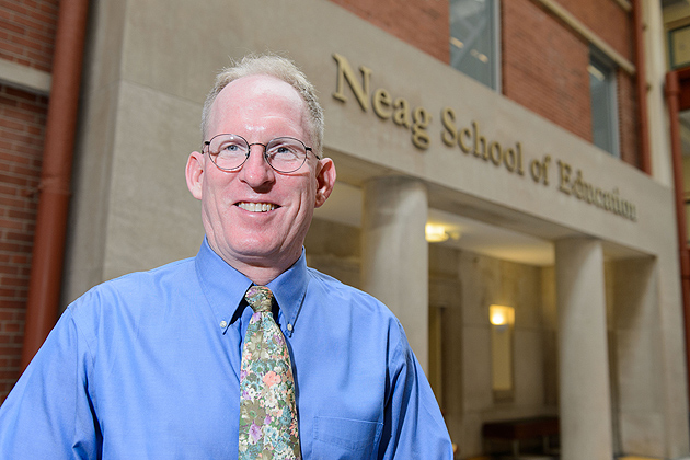 John Settlage, associate professor of curriculum and instruction at the Neag School of Education on July 26, 2012. (Peter Morenus/UConn Photo)