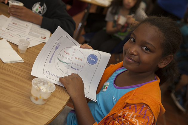 The USDA's food plate makes it easy for children to understand healthy eating. (Photo courtesy of Meriden Board of Education)