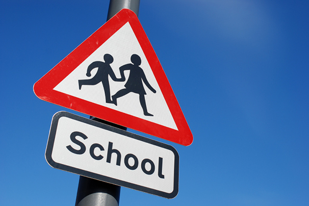 School children crossing sign.